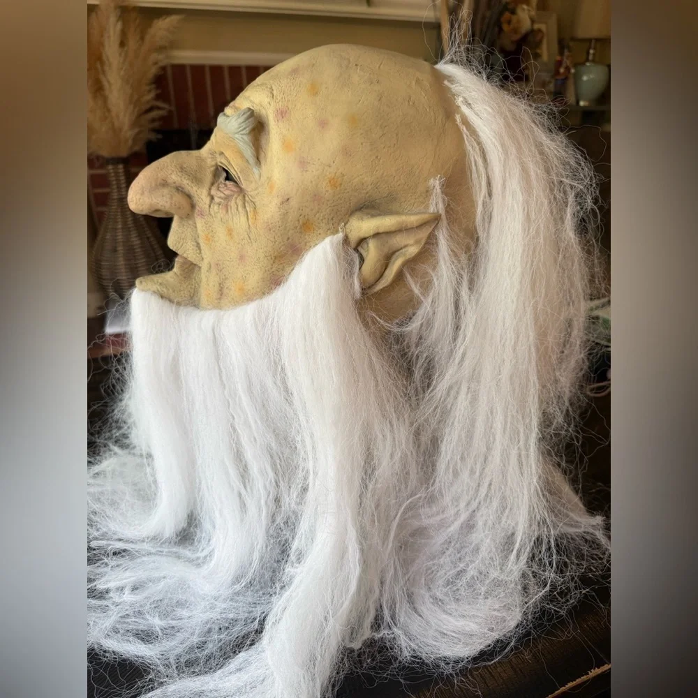 Mario Chiodo 2004 Wizard Mask Warlock Long White Beard Merlin
